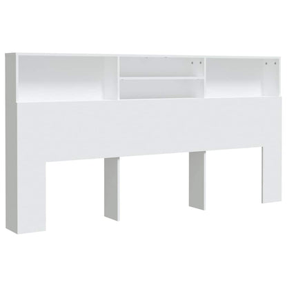 Headboard Cabinet 200x19x103.5 cm White