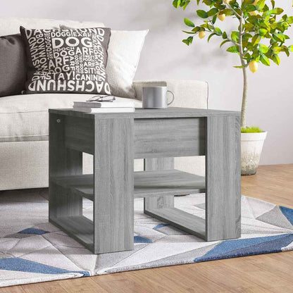 Coffee Table 55,5x55x45 cm Engineered Wood Grey sonoma