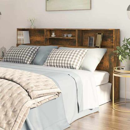 Headboard Cabinet 200x19x103.5 cm Smoked oak