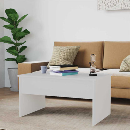 Coffee Table 80x50,5x41,5 cm Engineered Wood White 80 x 50 x 41.5 cm