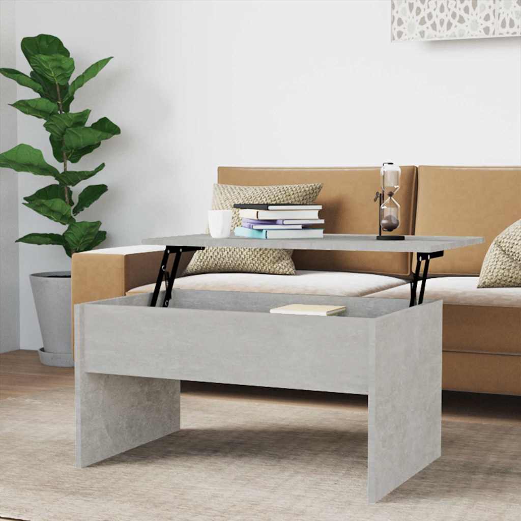 Coffee Table 80x50,5x41,5 cm Engineered Wood Concrete grey 80 x 50 x 41.5 cm