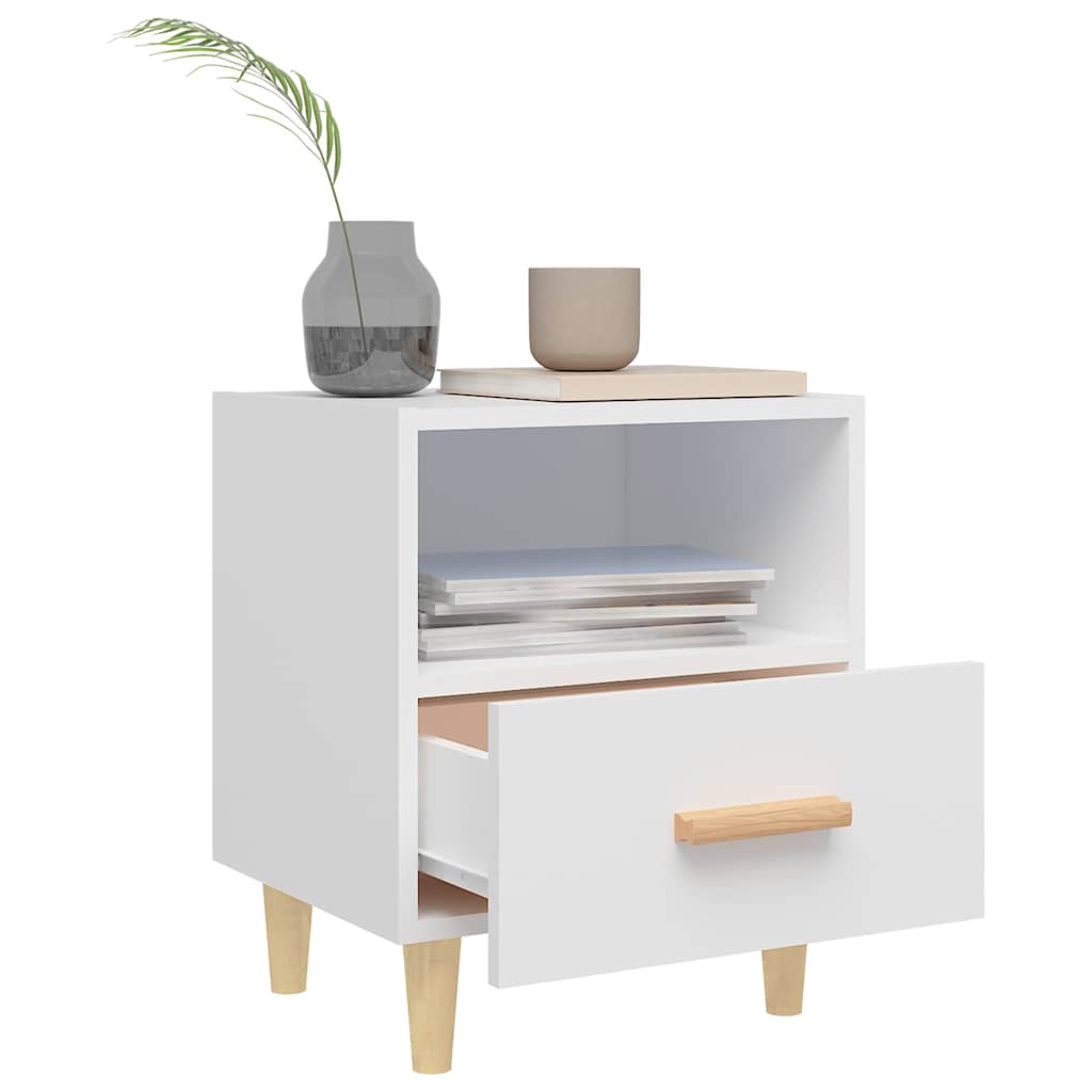 Bedside Cabinets 40x35x47 cm White 1