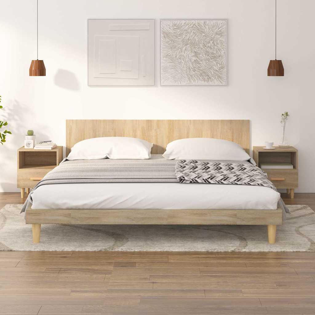 Bedside Cabinets 40x35x47 cm Sonoma oak 2