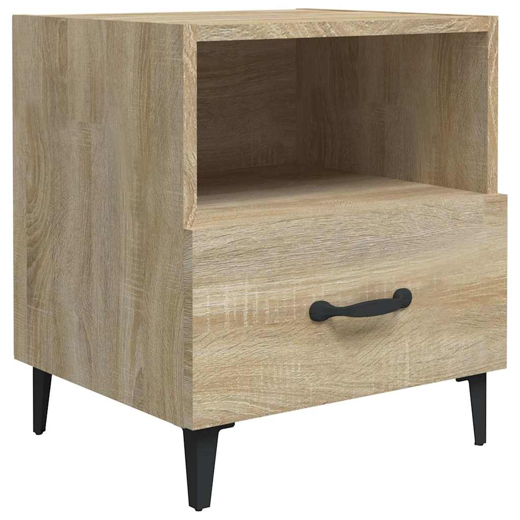 Bedside Cabinets Engineered Wood Sonoma oak 1