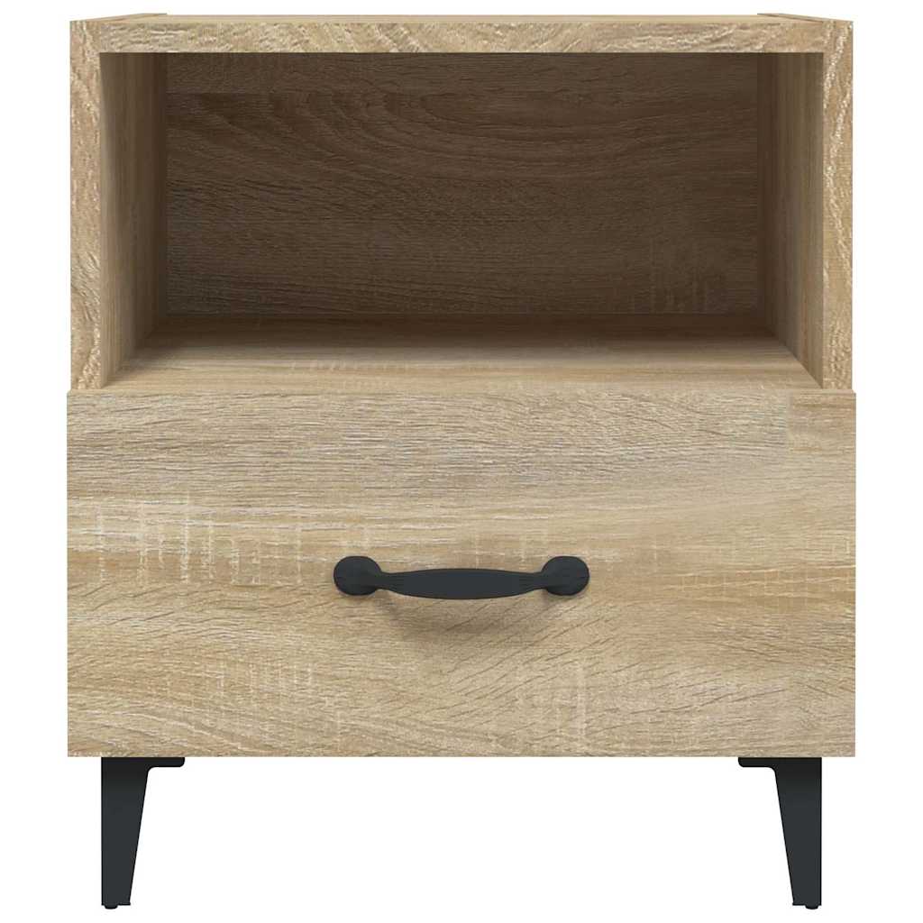 Bedside Cabinets Engineered Wood Sonoma oak 1