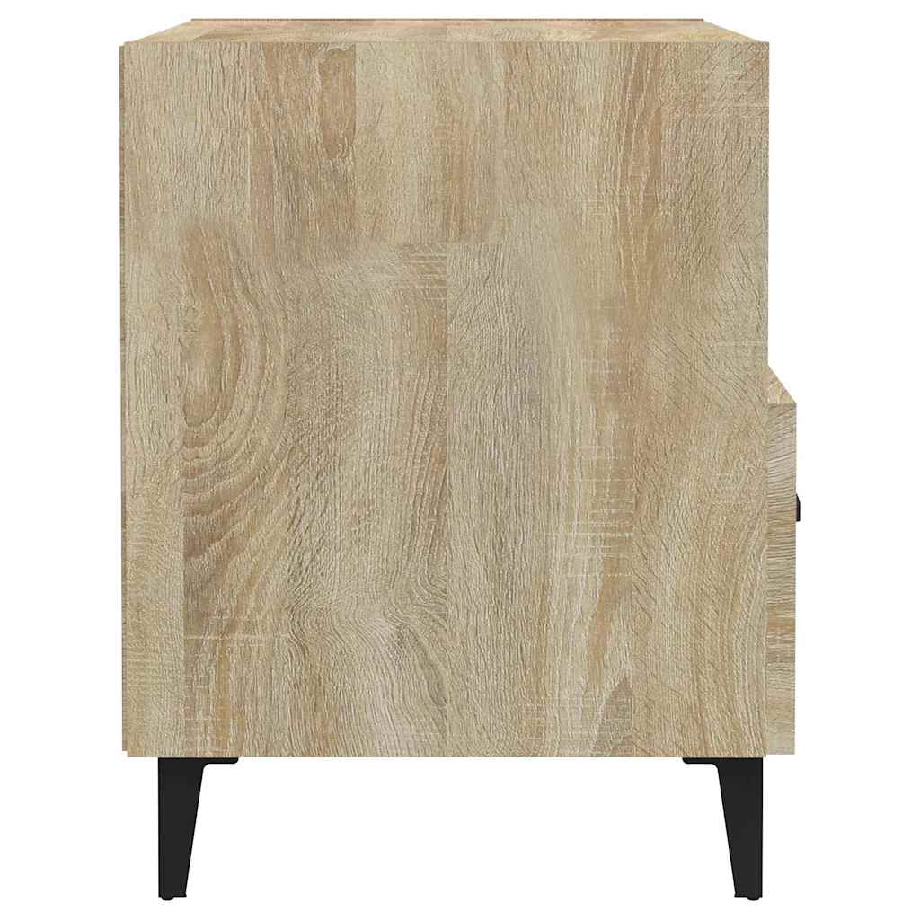 Bedside Cabinets Engineered Wood Sonoma oak 1