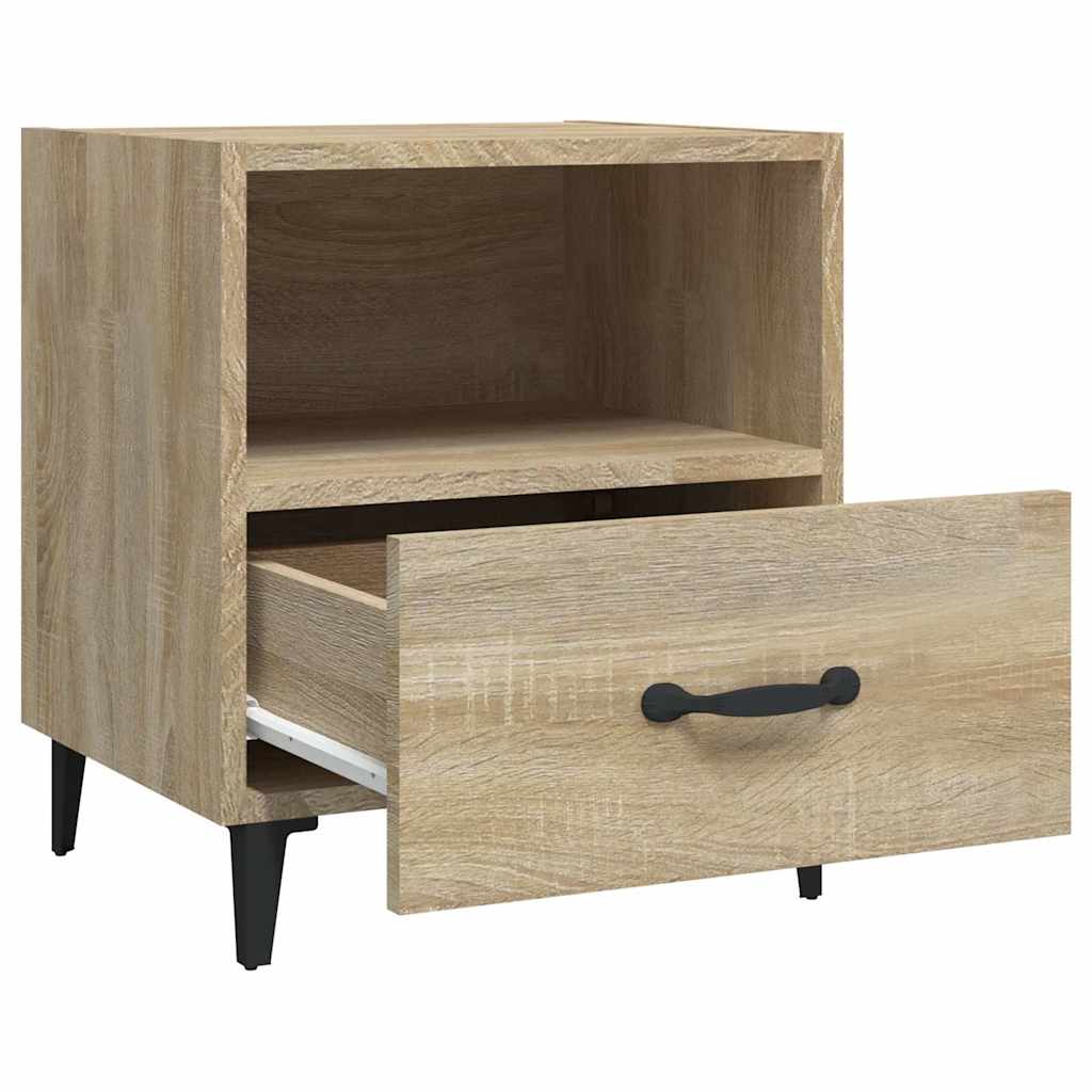 Bedside Cabinets Engineered Wood Sonoma oak 1