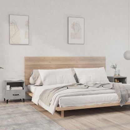 Bedside Cabinets Engineered Wood Concrete grey 2