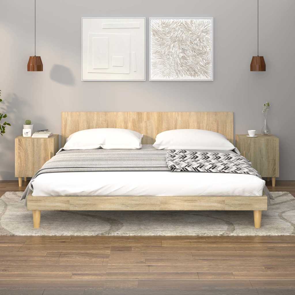 Bedside Cabinet Engineered Wood Sonoma oak