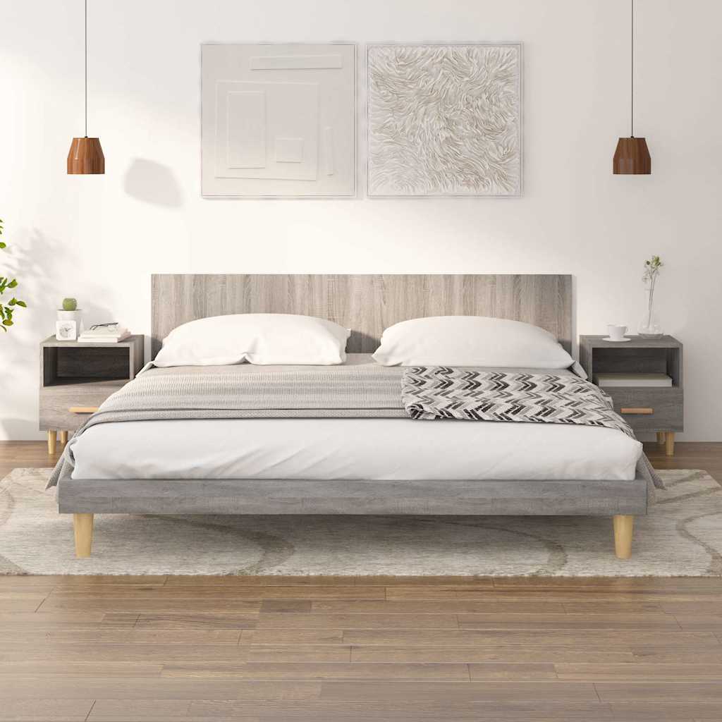 Bedside Cabinets 40x35x47 cm Grey sonoma 2