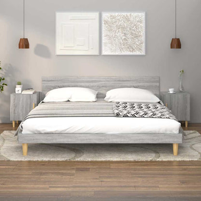 Bedside Cabinet Engineered Wood Grey sonoma