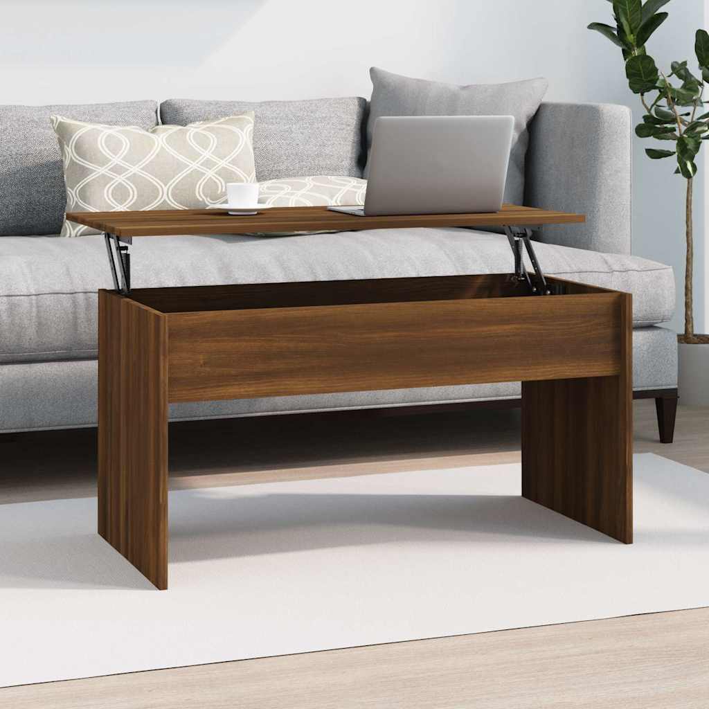 Coffee Table 80x50,5x41,5 cm Engineered Wood Brown oak 102 x 55 x 52.5 cm