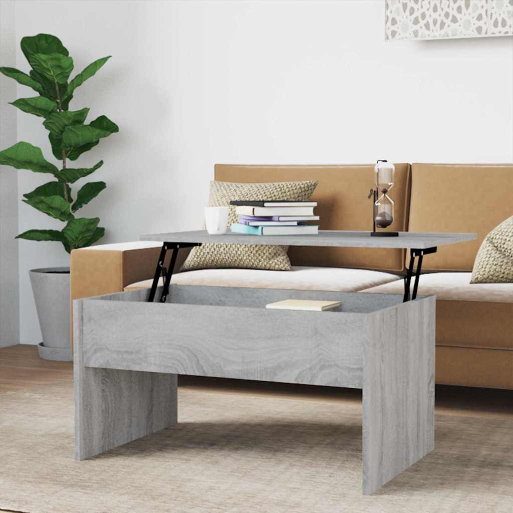 Coffee Table 80x50,5x41,5 cm Engineered Wood Grey sonoma 80 x 50 x 41.5 cm