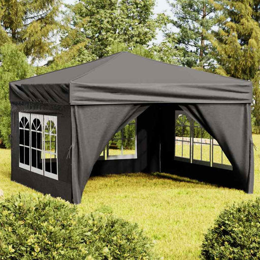 Folding Party Tent with Sidewalls Width 3 m Anthracite 3 m