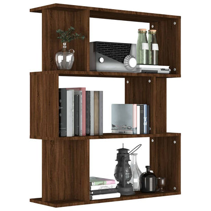 Book Cabinet/Room Divider 80x24x96cm Engineered Wood Brown oak