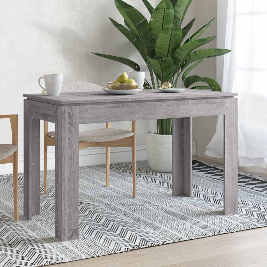 Dining Table 120x60x76 cm Engineered Wood Grey sonoma