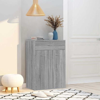 Shoe Cabinet 60x35x84 cm Engineered Wood Grey sonoma