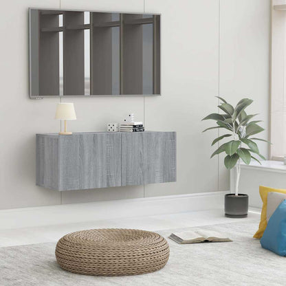 TV Cabinet Set 80x30x30 cm Engineered Wood Grey sonoma 1