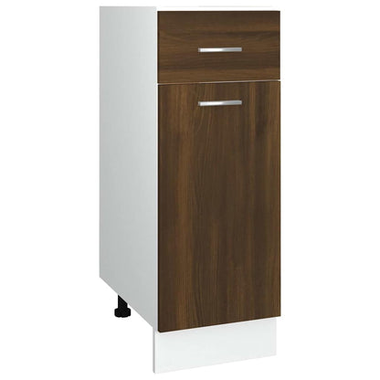 Hanging Glass Cabinet "Lyon" 60x31x60 cm Brown Oak 1x bottom cabinet (1 door 1 drawer) 30 cm