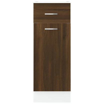 Hanging Glass Cabinet "Lyon" 60x31x60 cm Brown Oak 1x bottom cabinet (1 door 1 drawer) 30 cm