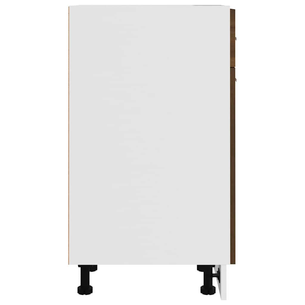 Hanging Glass Cabinet "Lyon" 60x31x60 cm Brown Oak 1x bottom cabinet (1 door 1 drawer) 30 cm