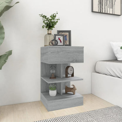 Bedside Cabinet 40x35x65 cm Engineered Wood Grey sonoma 2