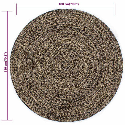 Handmade Rug Jute and Brown 180 cm