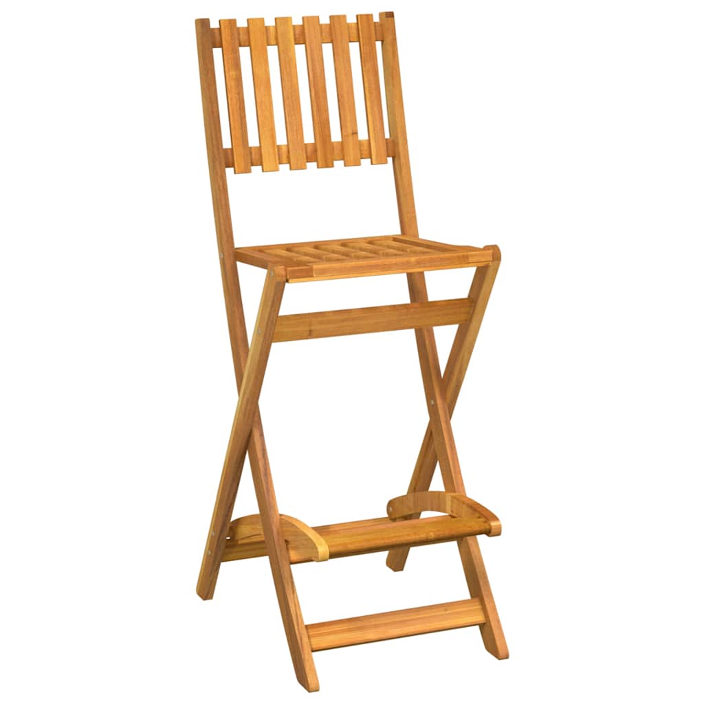 vidaXL 3 Piece Outdoor Bar Set Solid Wood Acacia 5