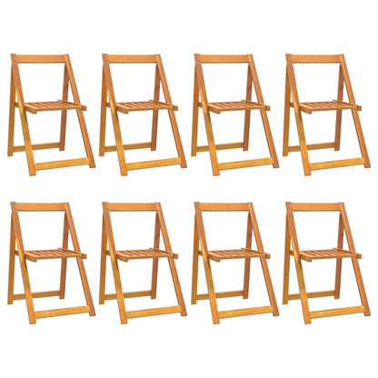 vidaXL Folding Chairs 8 pcs Solid Wood Acacia 2