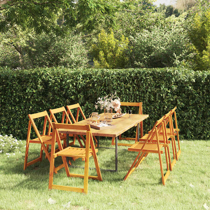 vidaXL Folding Chairs 8 pcs Solid Wood Acacia 1