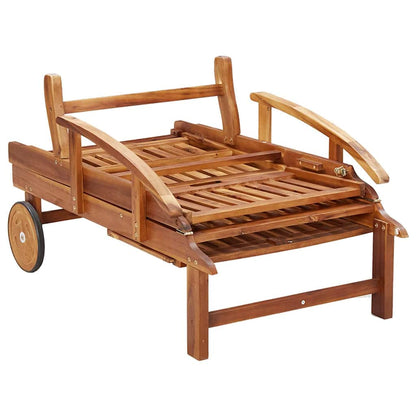 vidaXL 2 Piece Sunlounger Set with Table Solid Wood Acacia 6