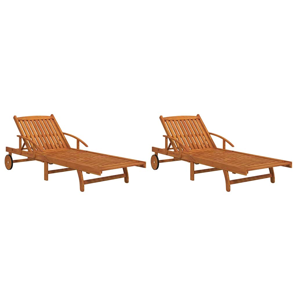 vidaXL Sun Loungers 2 pcs Solid Wood Acacia 2