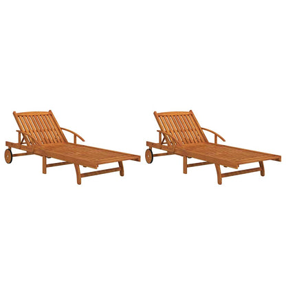 vidaXL Sun Loungers 2 pcs Solid Wood Acacia 2