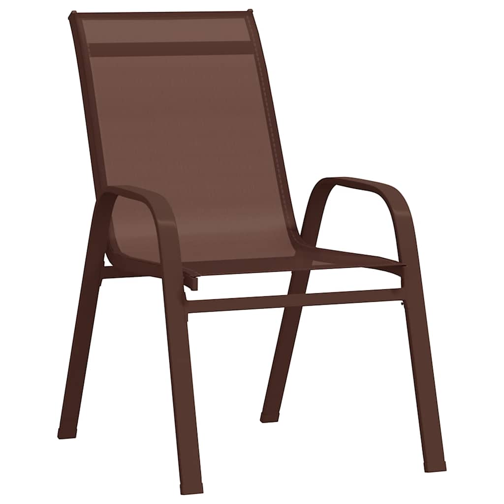 vidaXL 5 Piece Garden Dining Set Brown and Black 4