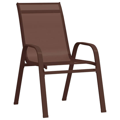 vidaXL 5 Piece Garden Dining Set Brown and Black 4