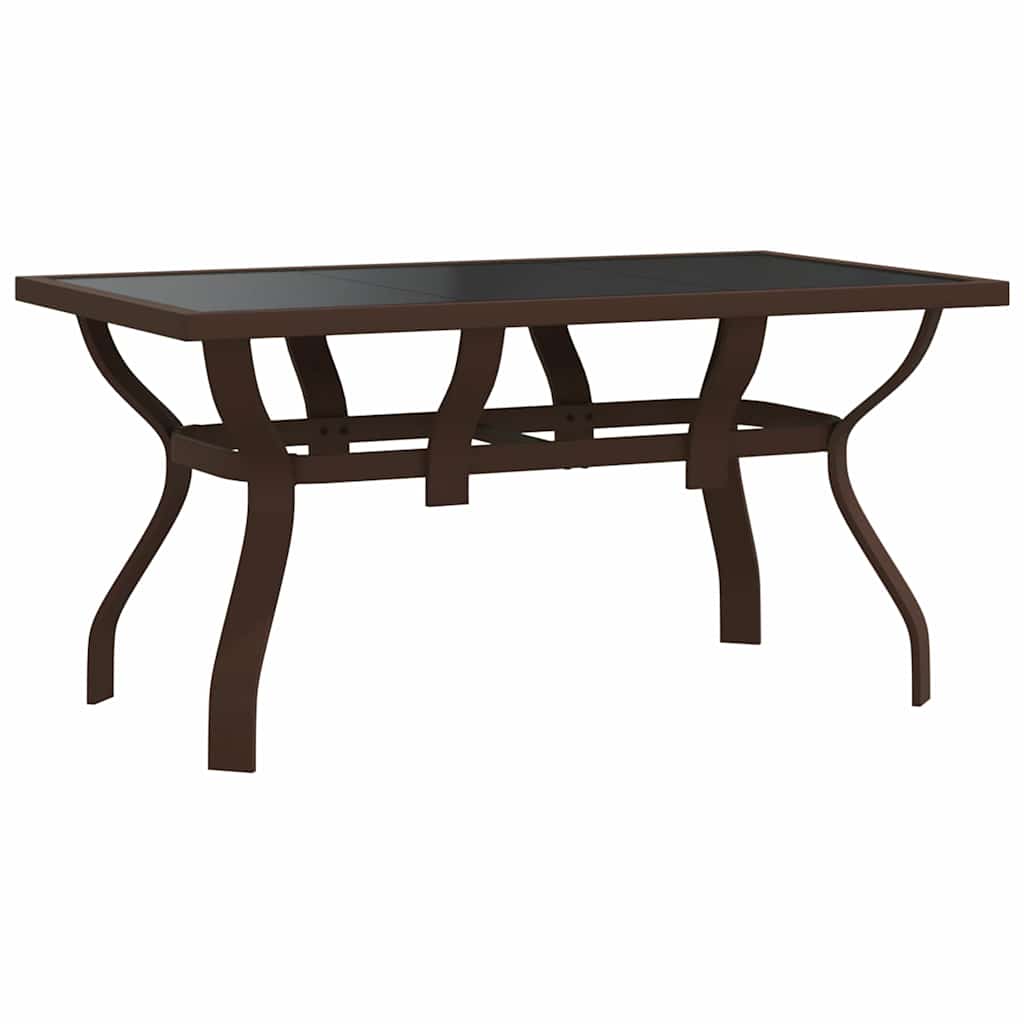 vidaXL 5 Piece Garden Dining Set Brown and Black 5