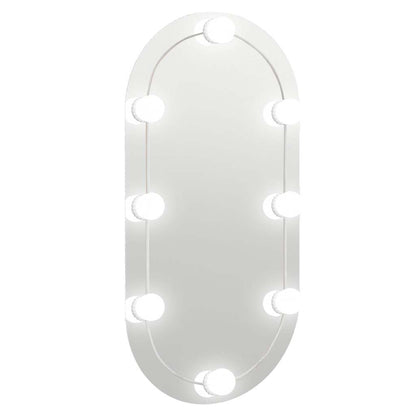 Wall Mirror Lights Glass with LED 80 cm 40 cm Oval