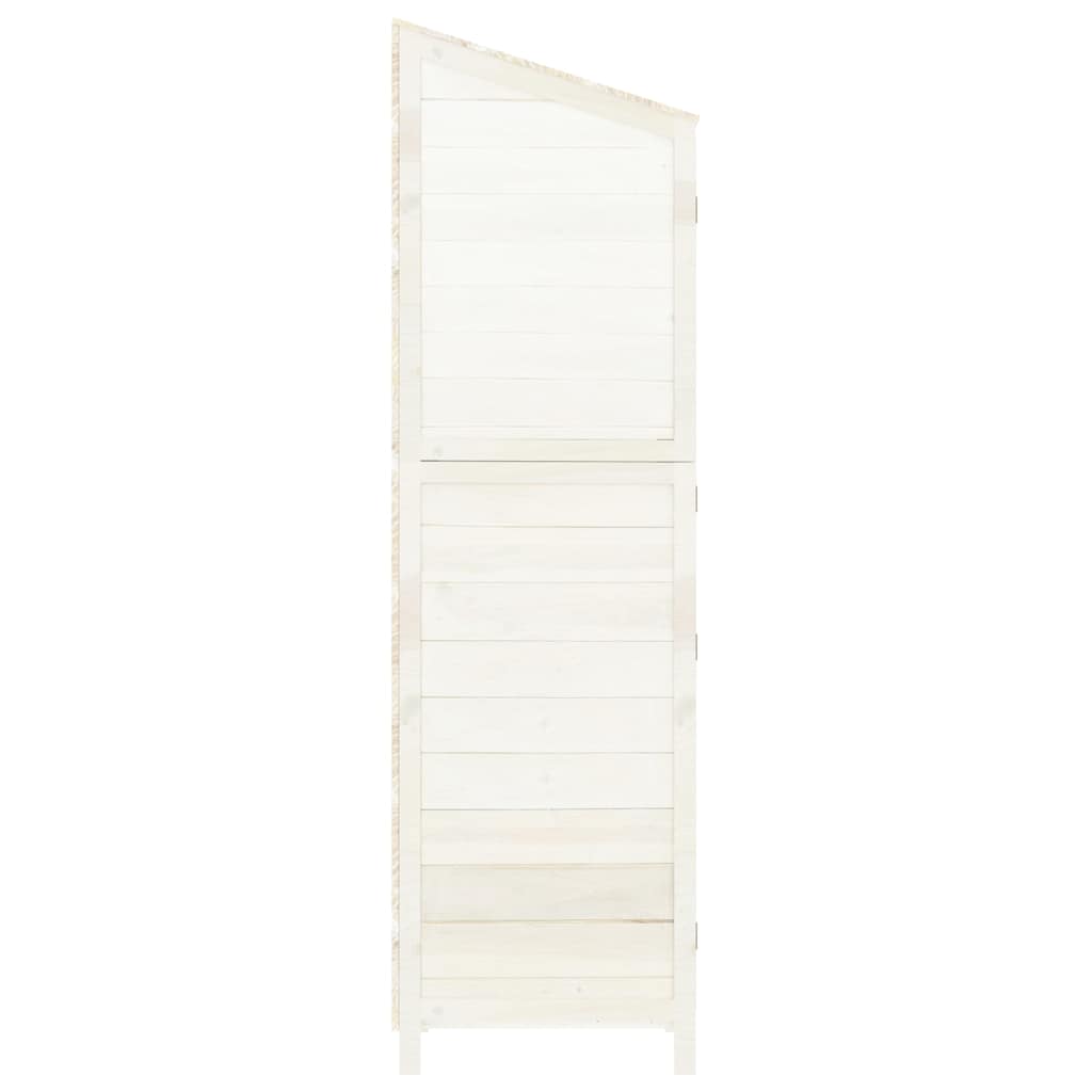 vidaXL Garden Shed White 102x52x174.5 cm Solid Wood Fir 5