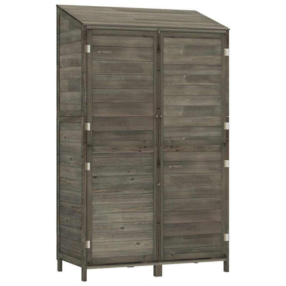 vidaXL Garden Shed | Anthracite | Solid fir wood | Medium | Garden Shed 2