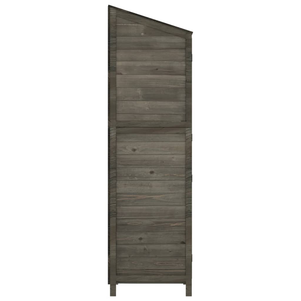 vidaXL Garden Shed | Anthracite | Solid fir wood | Medium | Garden Shed 5