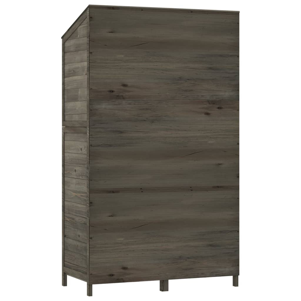 vidaXL Garden Shed | Anthracite | Solid fir wood | Medium | Garden Shed 6