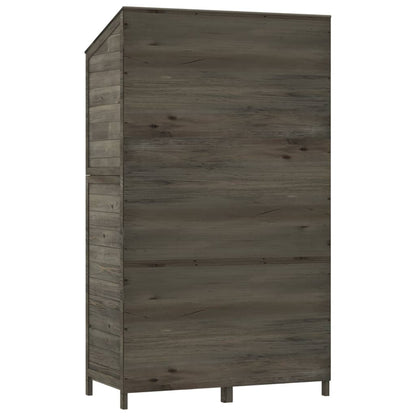 vidaXL Garden Shed | Anthracite | Solid fir wood | Medium | Garden Shed 6