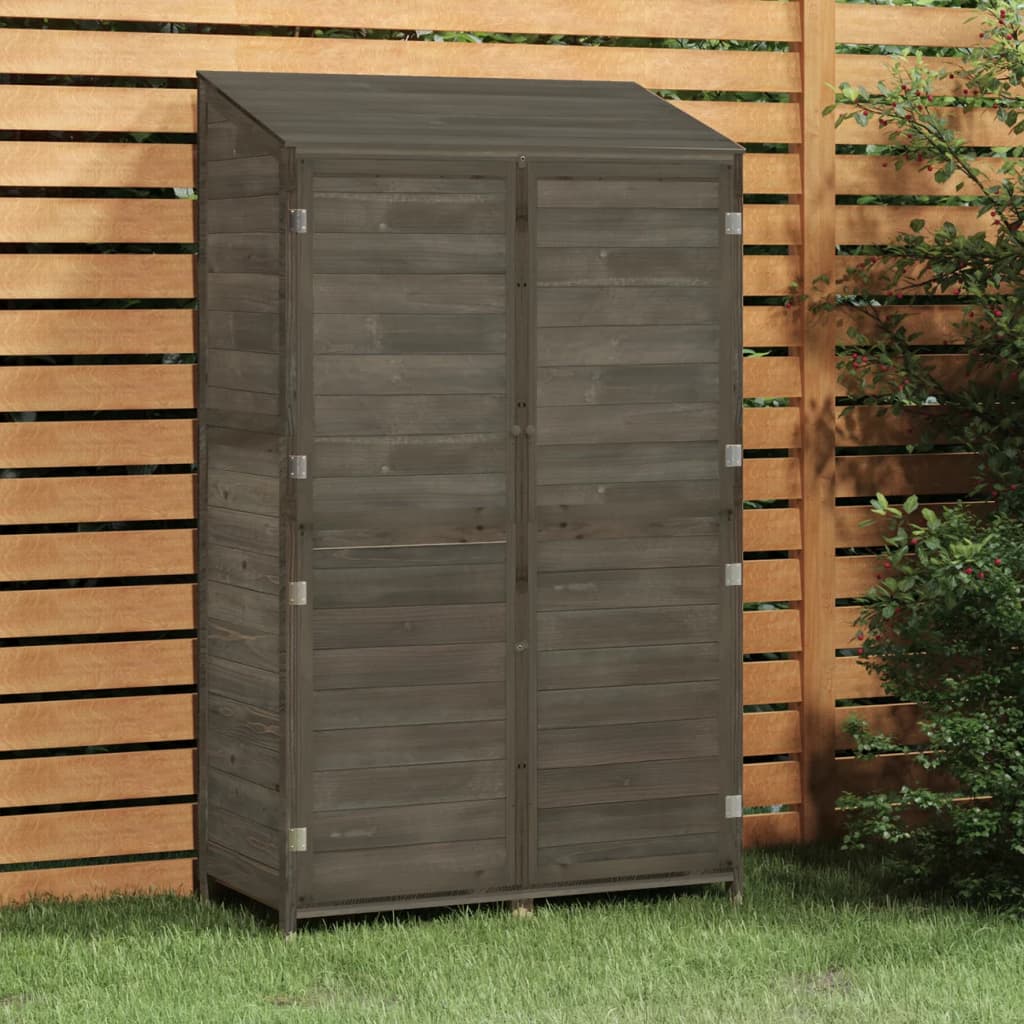 vidaXL Garden Shed | Anthracite | Solid fir wood | Medium | Garden Shed 1