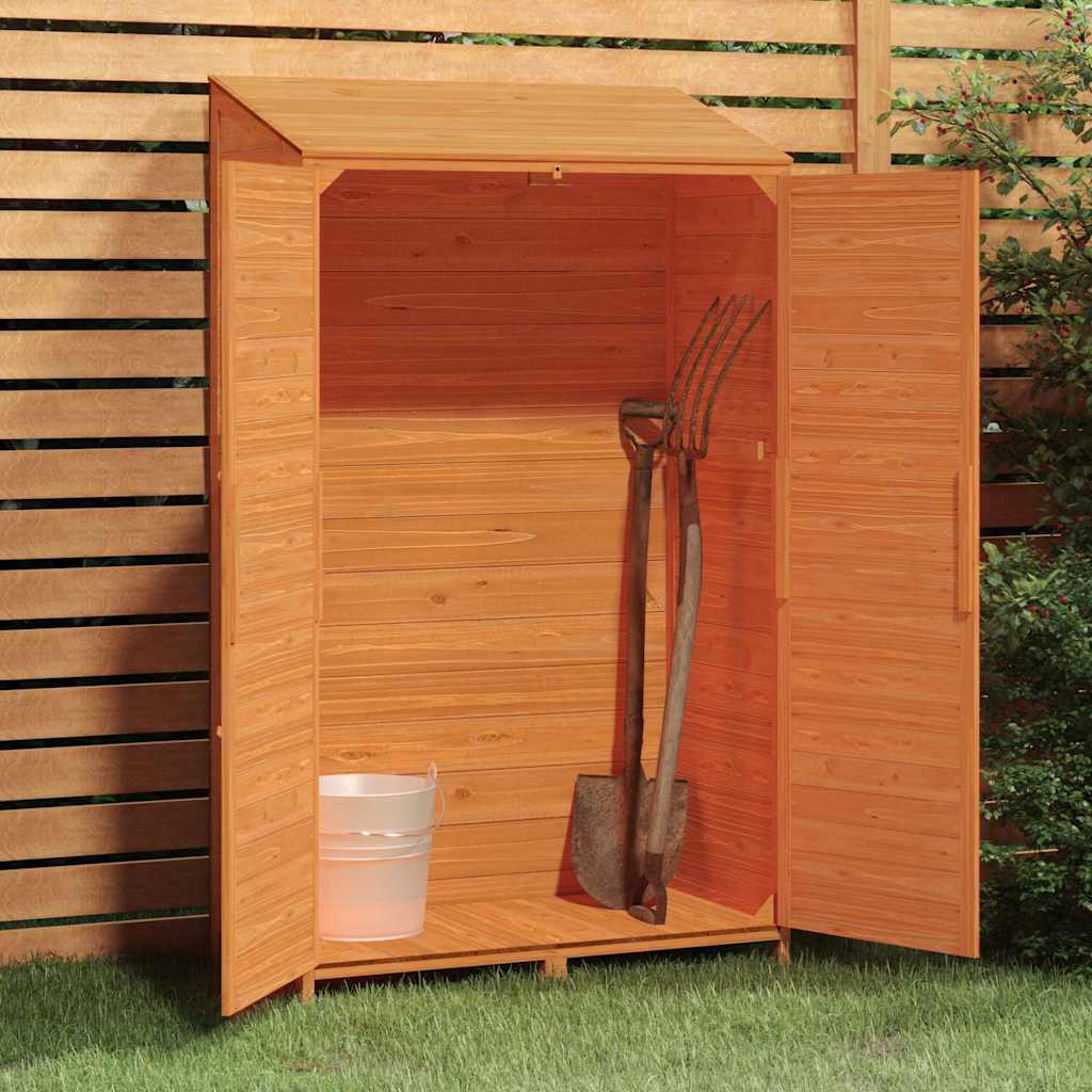 vidaXL Garden Shed | Brown | Solid fir wood | 102x52x174.5 cm | Garden Shed 3