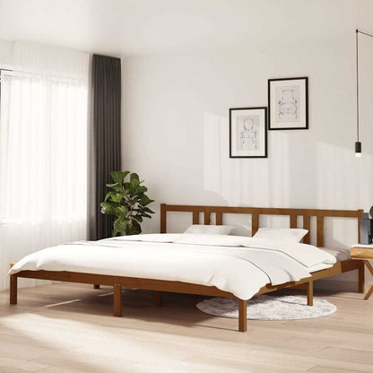 Bed Frame without Mattress Solid Wood Length 200 cm Honey brown 200 cm