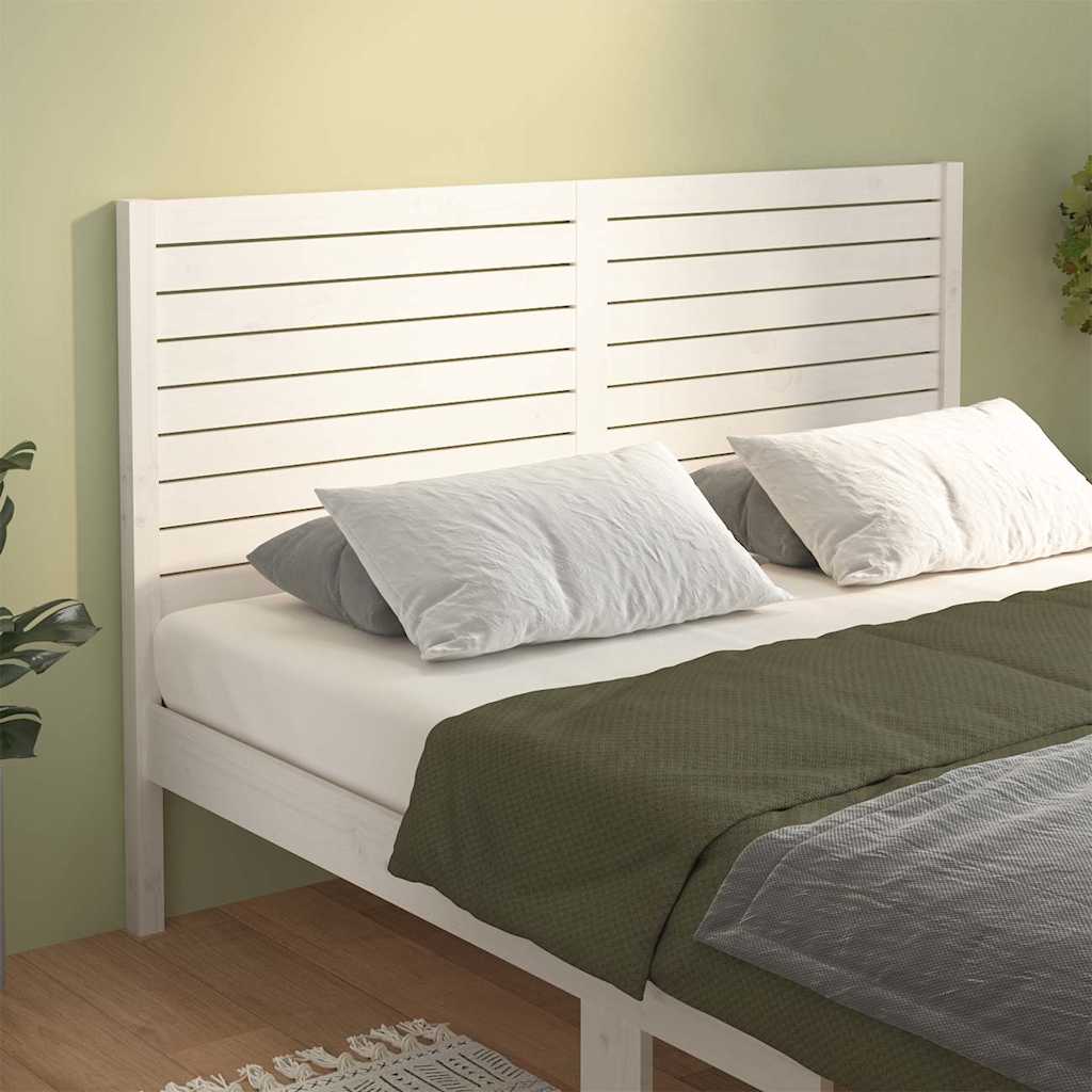 Bed Headboard Solid Wood Pine White