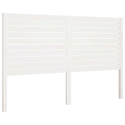 Bed Headboard 81x4x100 cm Solid Wood Pine White 206 cm
