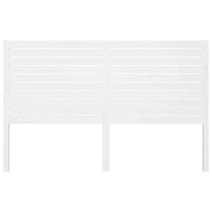 Bed Headboard 81x4x100 cm Solid Wood Pine White 206 cm