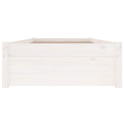 Bed Frame without Mattress with Drawers White 75 cm 190 cm