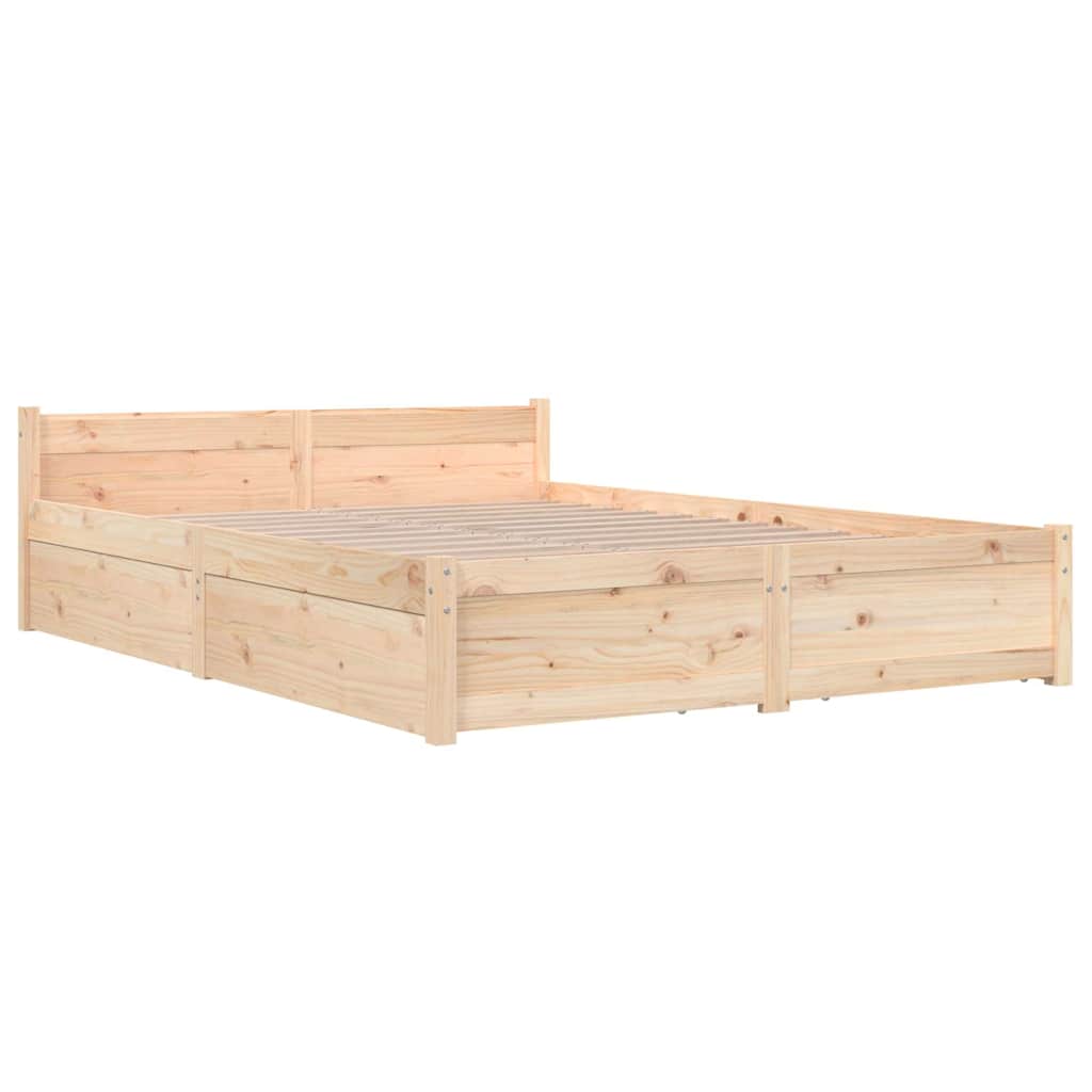 vidaXL Bed Frame without Mattress with Drawers 120x200 cm 4